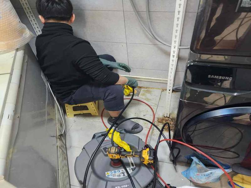 용신동 싱크대막힘 작업 현장